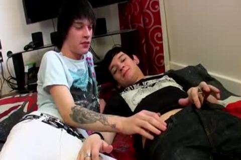 Inked Emo twink Lewis Romeo pokes His filthy ally Kyle