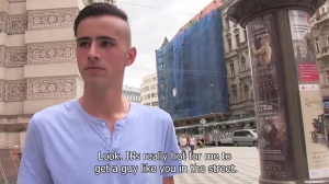 young Czech chap puts a 10-Pounder in his face hole