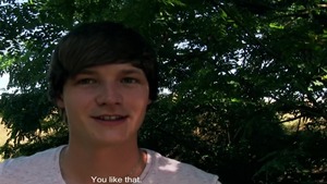 young chick bouncing on a humongous 10-Pounder outdoors