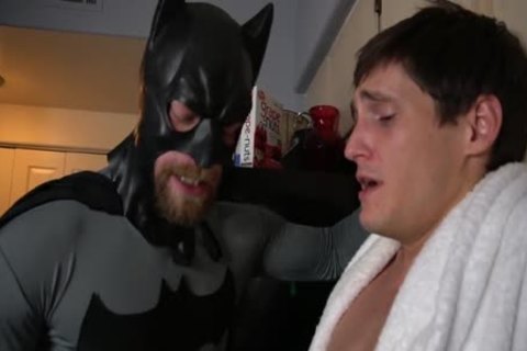 Batman receives Villain To Talk With blowjob job And Tickling