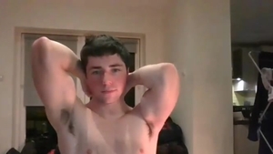 filthy lad Showing His 10-Pounder To His Fans On webcam