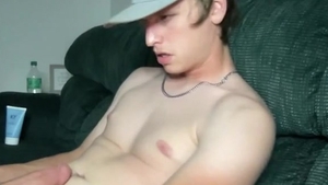 Fit American lad Wanks On webcam