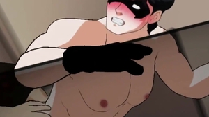 Juice Anime - Muscle hunk helps with ramming hard