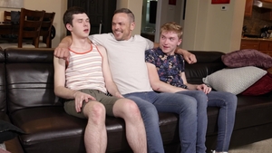 Family Dick: The Cum-Covered Stepson's Double-Dipping Delight