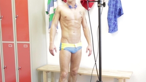 Horny Little Latvian Strokes His Untracked Cock